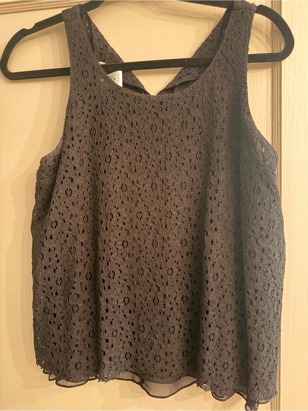 Chelsea Flower Sleeveless Lace Overlay Tank Top